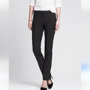 Black Banana Republic Slim Fit Zippered Ankle Pants Size 6